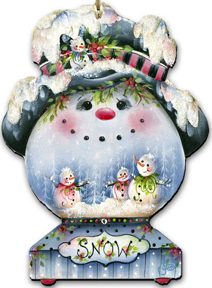 Joe Cool Snow Globe Door Decor by Jamie Mills-Price - Christmas Santa Snowman Decor - 8457506H-4