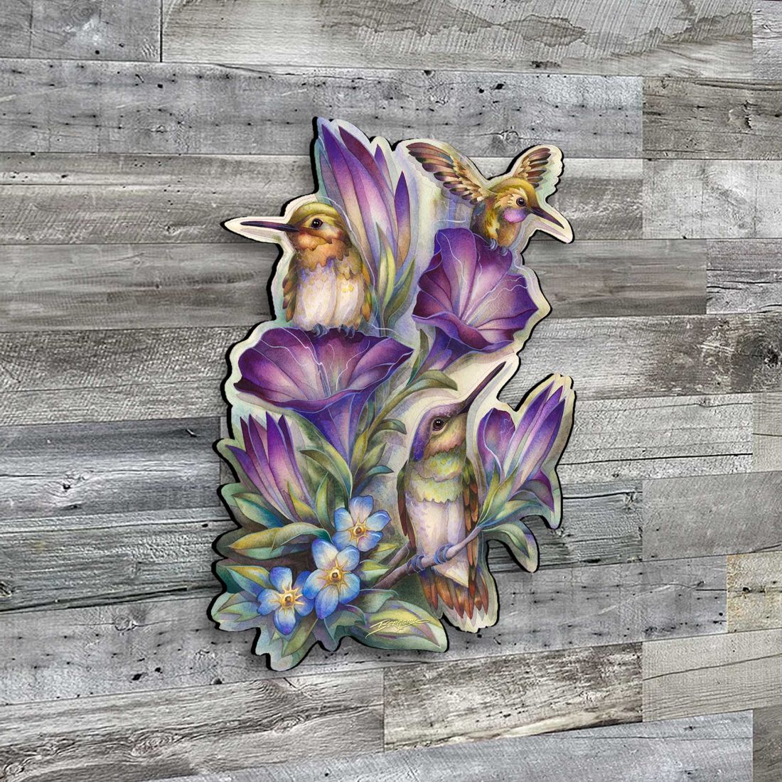 Everlasting Friendship Hummingbirds Wall Art by J. Bergsma - Wildlife Holiday Decor - 8591936W-JB-4