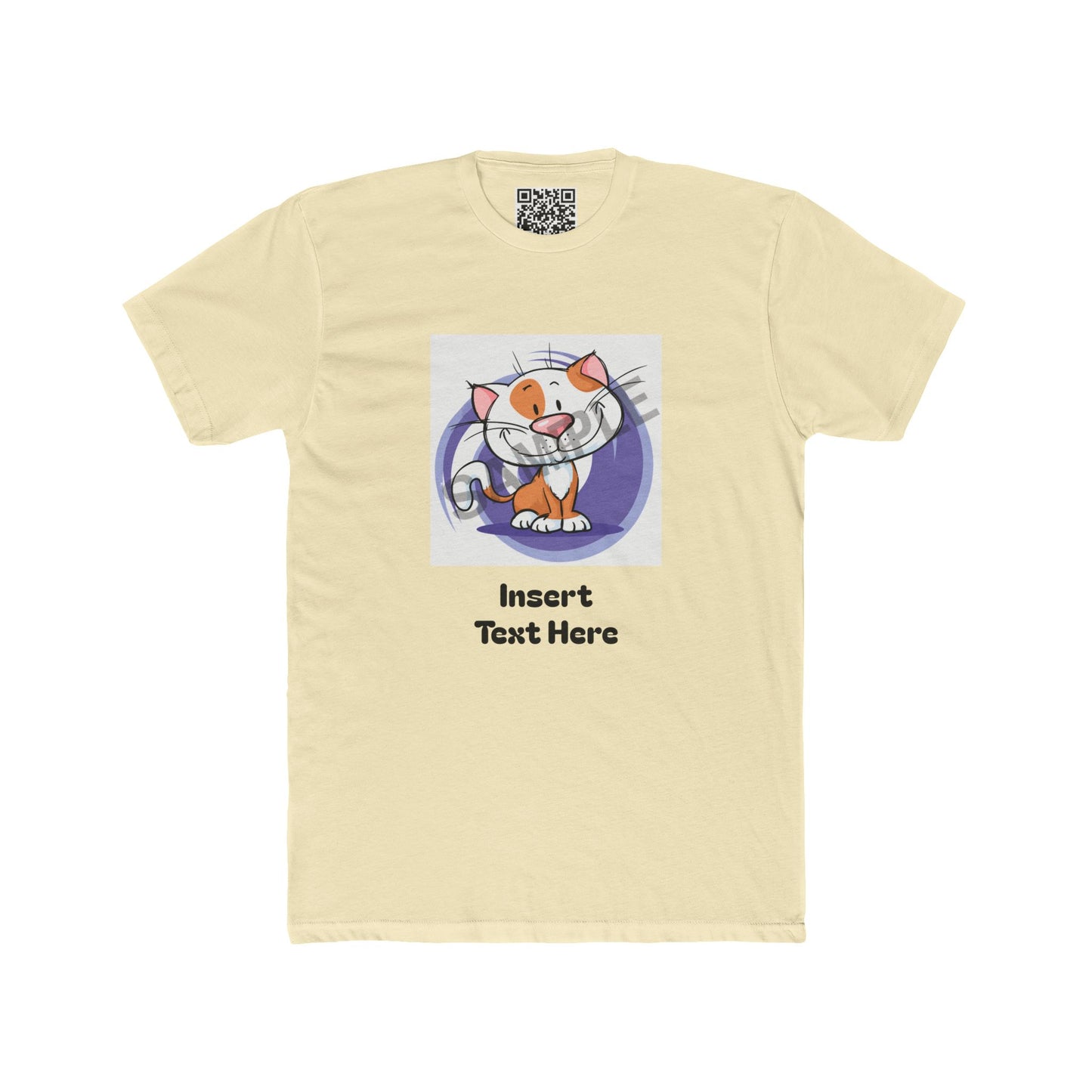 Customizable Unisex Cotton Crew Tee — Upload (1) Photo & (1) Text