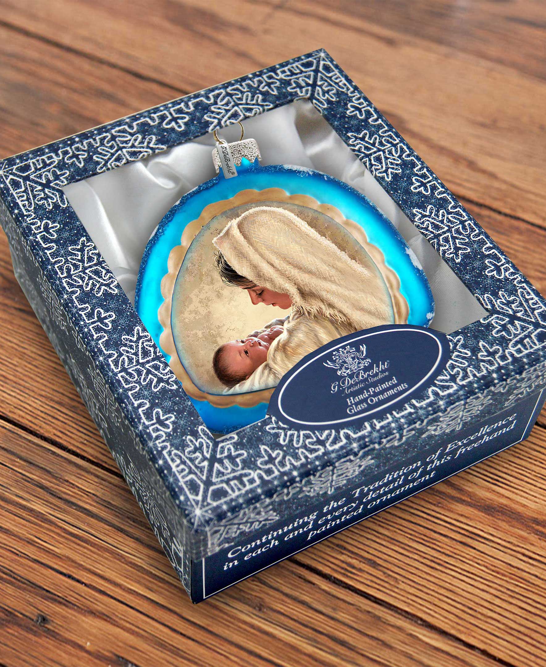 Mother of God Glass Rainbow Christmas Ornament by D. Gelsinger - Nativity Holiday Decor - 756-025-DG-2