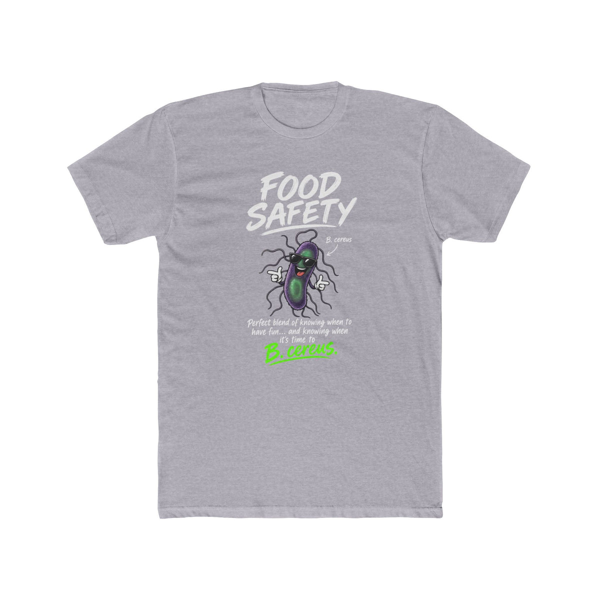 Food Safety T-Shirt — 'Food Safety' Funny B-cereus Mascot Tee for Food Workers