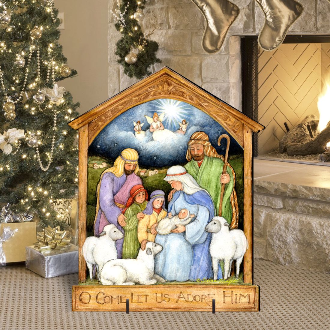 Holy Family Nativity Outdoor Decor by Susan Winget - Nativity Holiday Decor -8471112F-SW-1