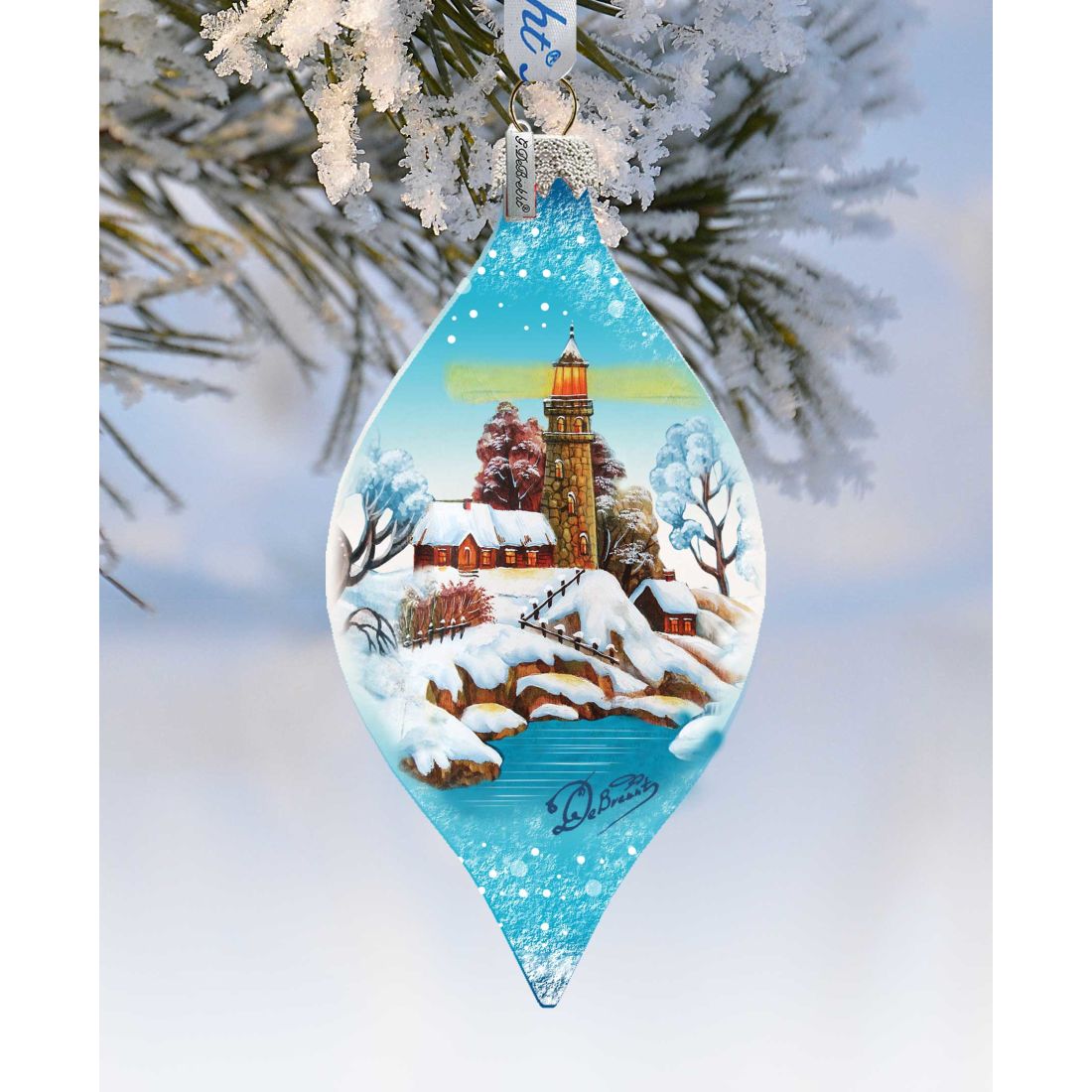Winter Village Glass Ornament Set of 3 by G. DeBrekht - Christmas Decor - 74110-B3-3
