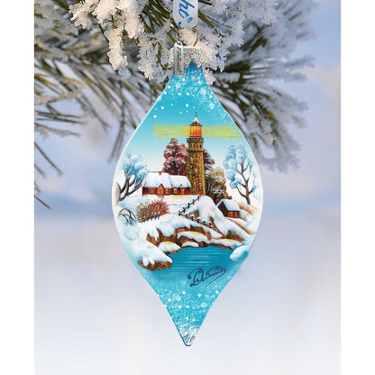 Winter Village Glass Ornament Set of 3 by G. DeBrekht - Christmas Decor - 74110-B3-3