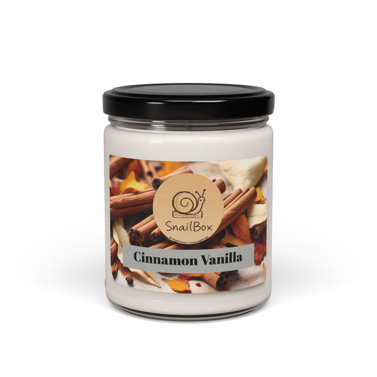 SnailBox Cinnamon Vanilla Soy Candle, 9oz