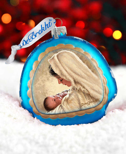 Mother of God Glass Rainbow Christmas Ornament by D. Gelsinger - Nativity Holiday Decor - 756-025-DG-1