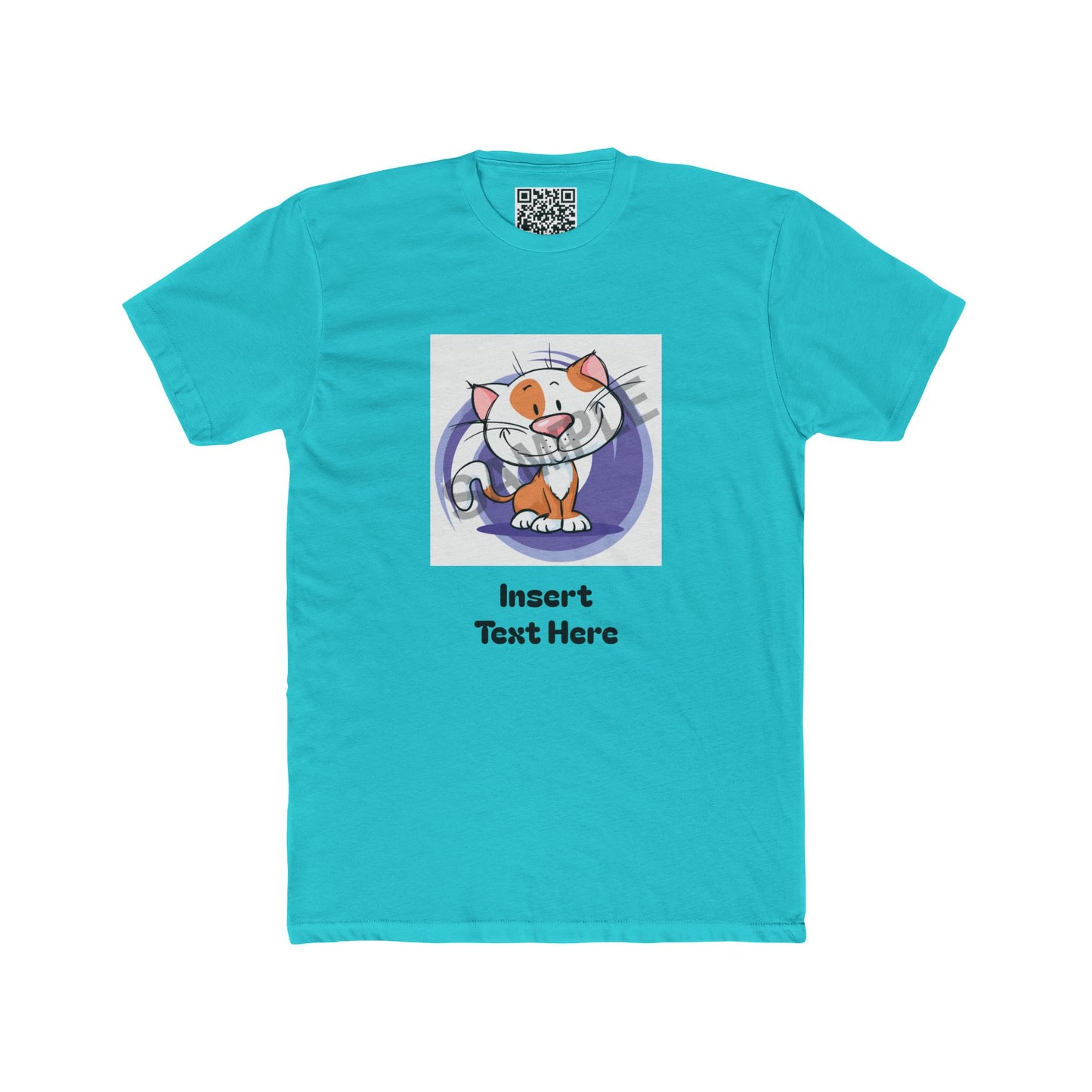 Customizable Unisex Cotton Crew Tee — Upload (1) Photo & (1) Text