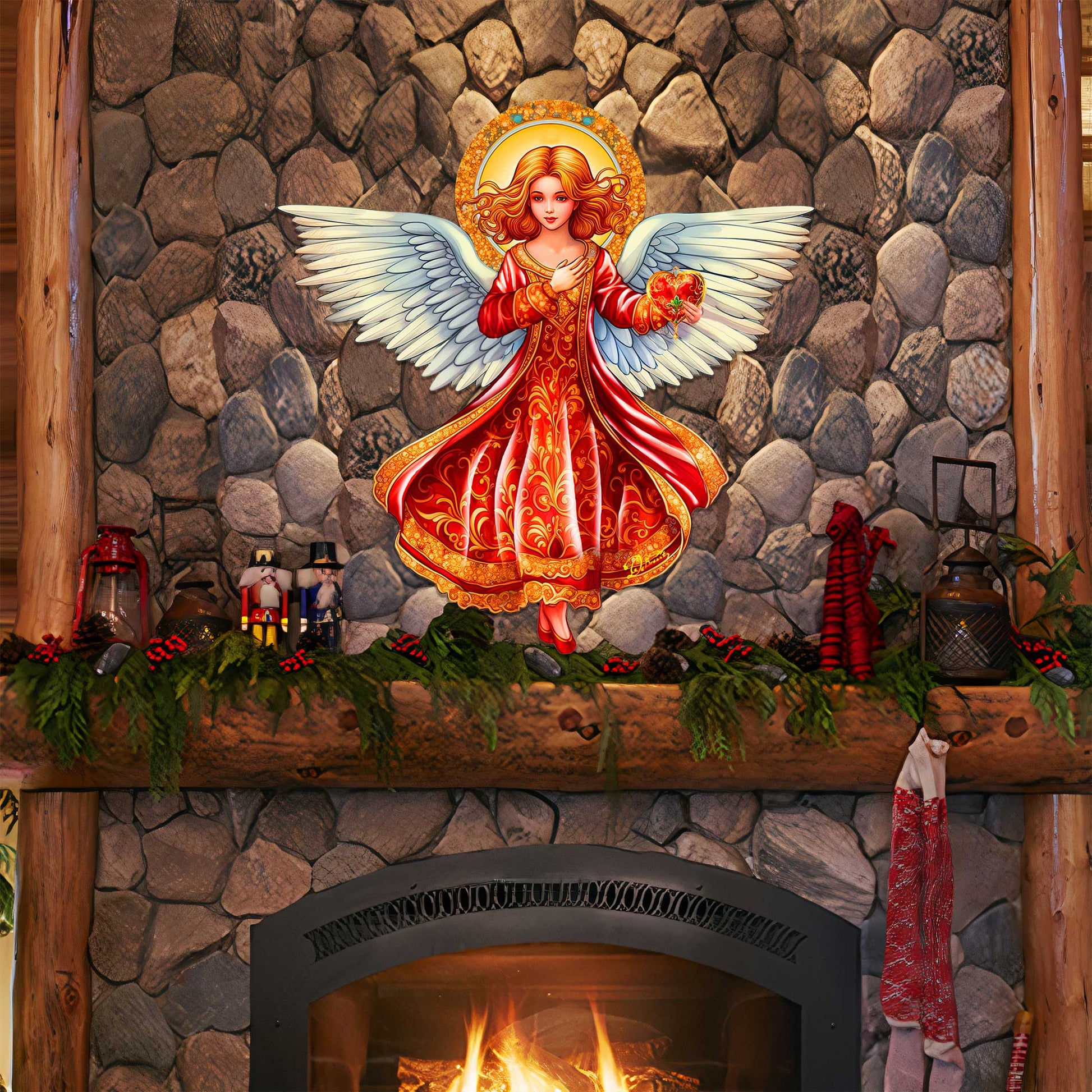 Angel with Love Holiday Door Decor by G. Debrekht - Nativity Holiday Decor - 8652816H-1