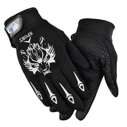 Wolf Head Half Finger Fingerless Gloves