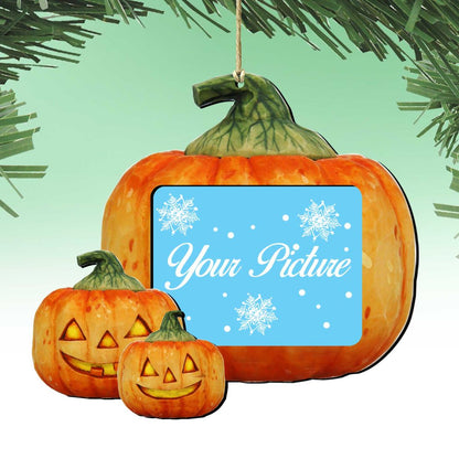 Halloween Pumpkin Picture Frame Ornaments - Ornament for Photo - Thanksgiving Halloween Decor - 8158414-2PF-1