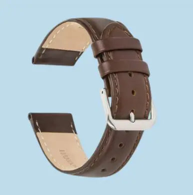 Brown Leather Smart Watch 22mm Band