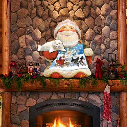 Northern Light Santa Holiday Door Decor by G. DeBrekht - Christmas Decor - 8151844H-1