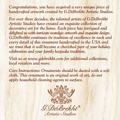 Eagles Snowflake Mercury Glass Ornament by G. DeBrekht - Wildlife Holiday Décor - 771033-3