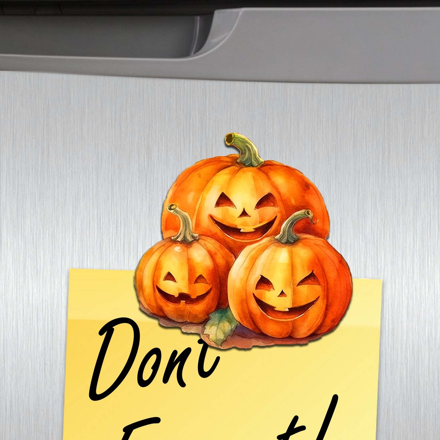 Spooky Pumpkins Decorative Eco Wood Magnets Set of 6 by G. Debrekht - Halloween Decor - 8090019G-S6-1