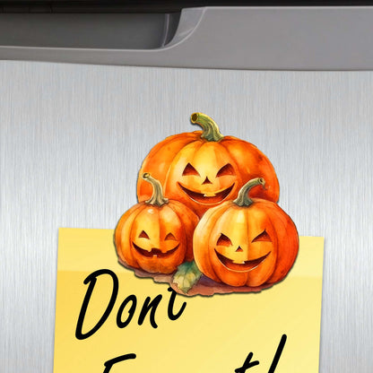 Spooky Pumpkins Decorative Eco Wood Magnets Set of 6 by G. Debrekht - Halloween Decor - 8090019G-S6-1