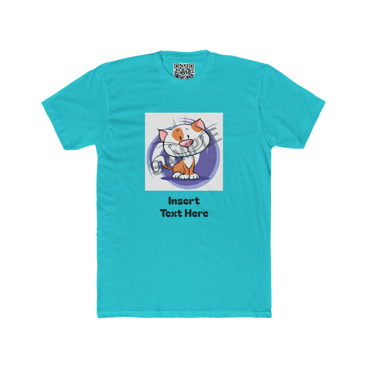 Customizable Unisex Cotton Crew Tee — Upload (1) Photo & (1) Text