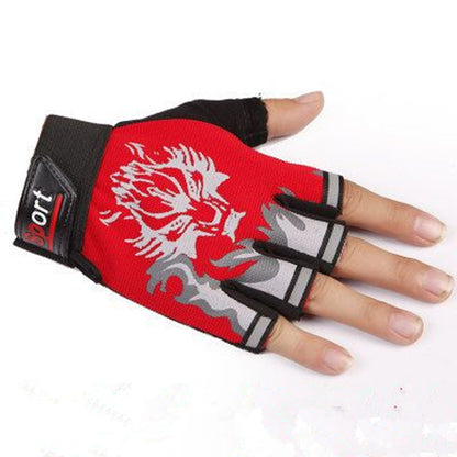 Wolf Head Half Finger Fingerless Gloves