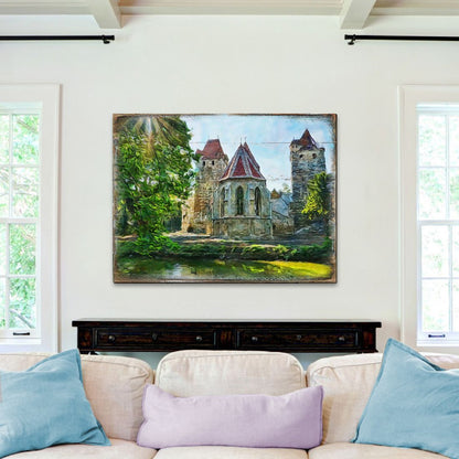 Aleeza Castle Art Wooden Wall Art by Nature Wonders - Nature Wildlife Decor - 95248B-0