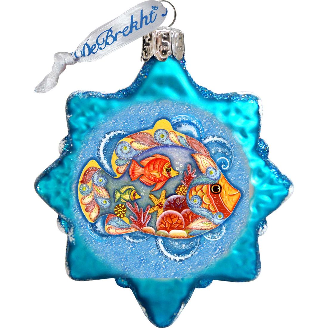 Under the Sea Mercury Glass Ornaments Set of 3 by G. DeBrekht - Coastal Holiday Decor - 770132S3-2