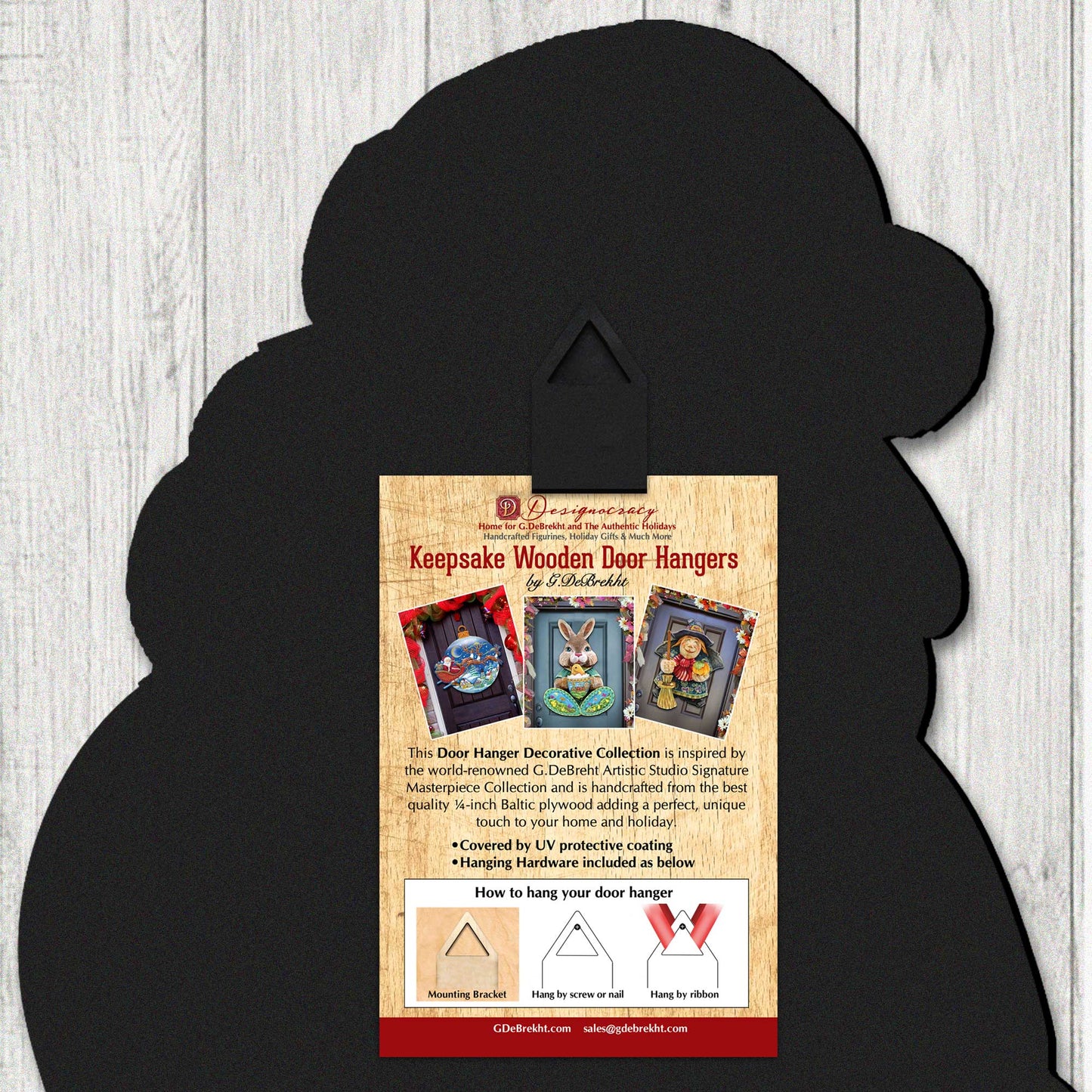 Candy Cane Doctor Santa Door Decor by G. DeBrekht - Christmas Santa Snowman Decor - 8151924H-3