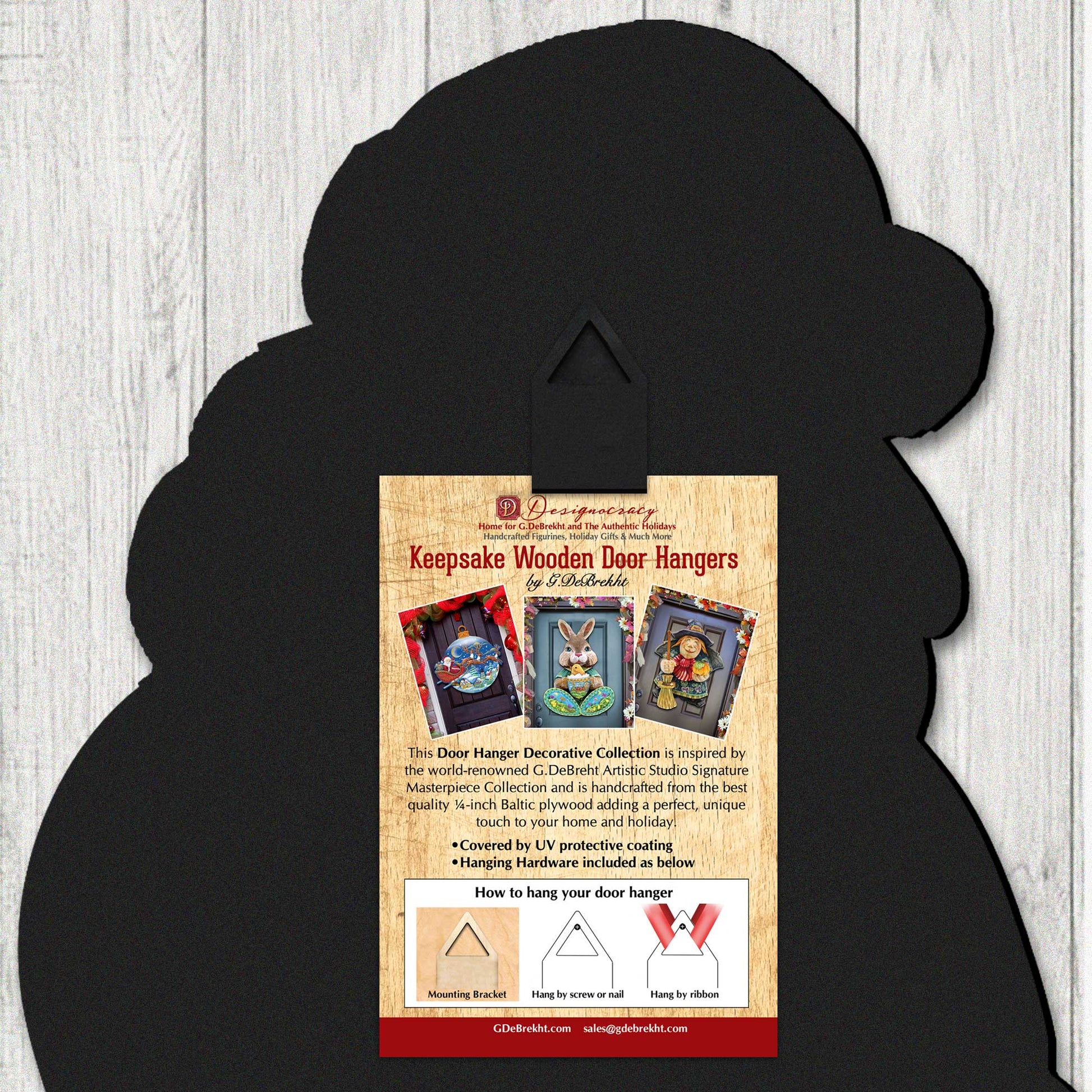 Candy Cane Doctor Santa Door Decor by G. DeBrekht - Christmas Santa Snowman Decor - 8151924H-3