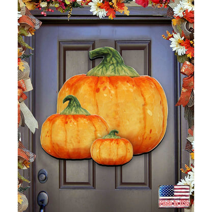 Stacking Pumpkins Halloween Door Decor by G. DeBrekht - Thanksgiving Halloween Decor - 8158414-2H-0