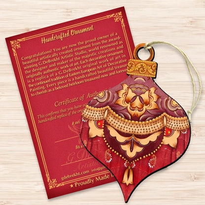 Red Round Ball Wooden Ornaments by G. DeBrekht - Christmas Decor - 8193148-3