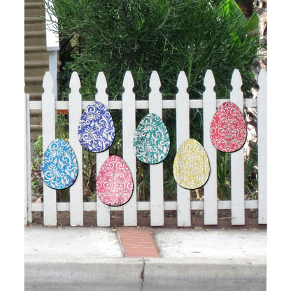 Easter Rainbow Rustic Eggs Outdoor Garden Décor Set of 3 by G. DeBrekht - Easter Spring Décor - 8198712-2M-S6-1