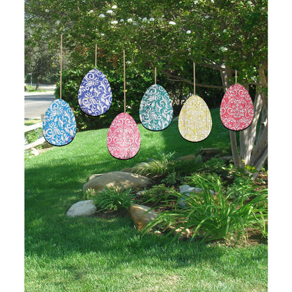 Easter Rainbow Rustic Eggs Outdoor Garden Décor Set of 3 by G. DeBrekht - Easter Spring Décor - 8198712-2M-S6-2