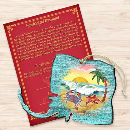 Stingray Wooden Ornaments by G. DeBrekht - Coastal Holiday Decor - 8198530-3