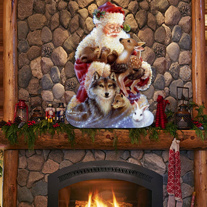Santa Little Friends Christmas Door Decor by D. Gelsinger - Christmas Santa Snowman Decor - 8461012H-9914-1