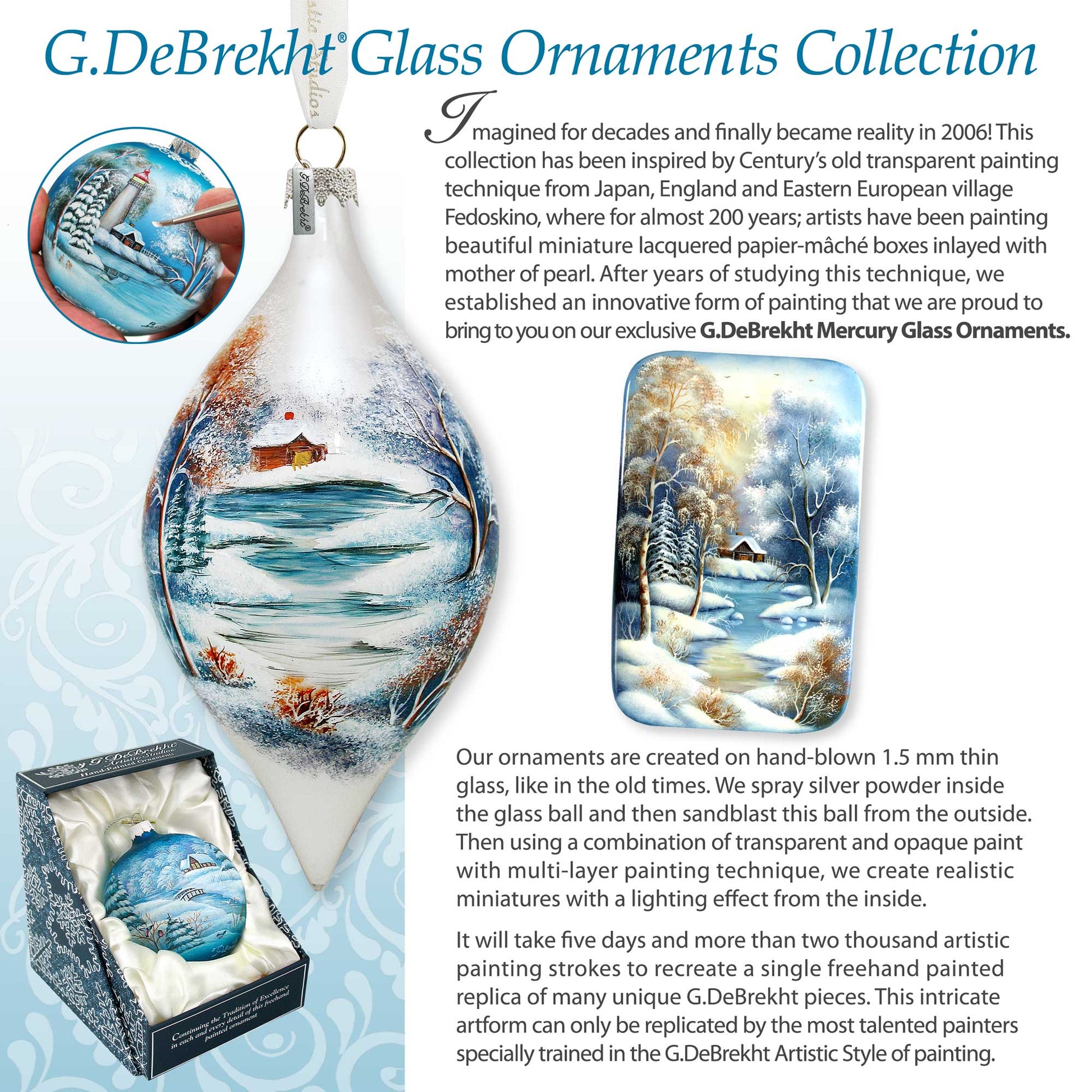 Time to Share Tree Glass Ornament by G. DeBrekht - Christmas Decor - 762-005-4
