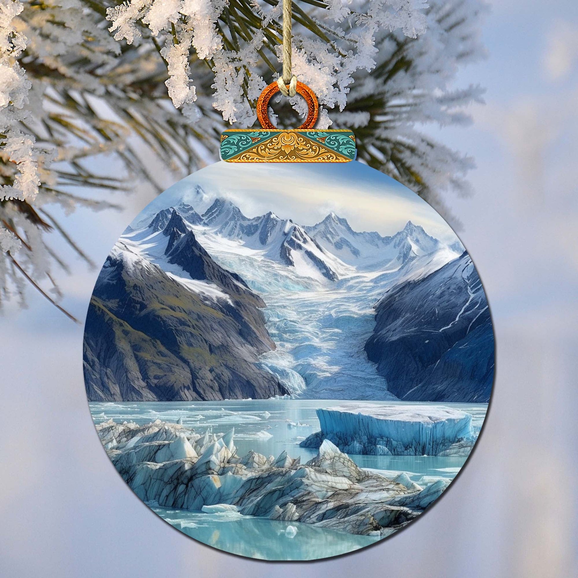 Beauty of Alaskan Wild Wooden Ornaments by G.Debrekht - Wildlife Holiday Décor - 870058-0