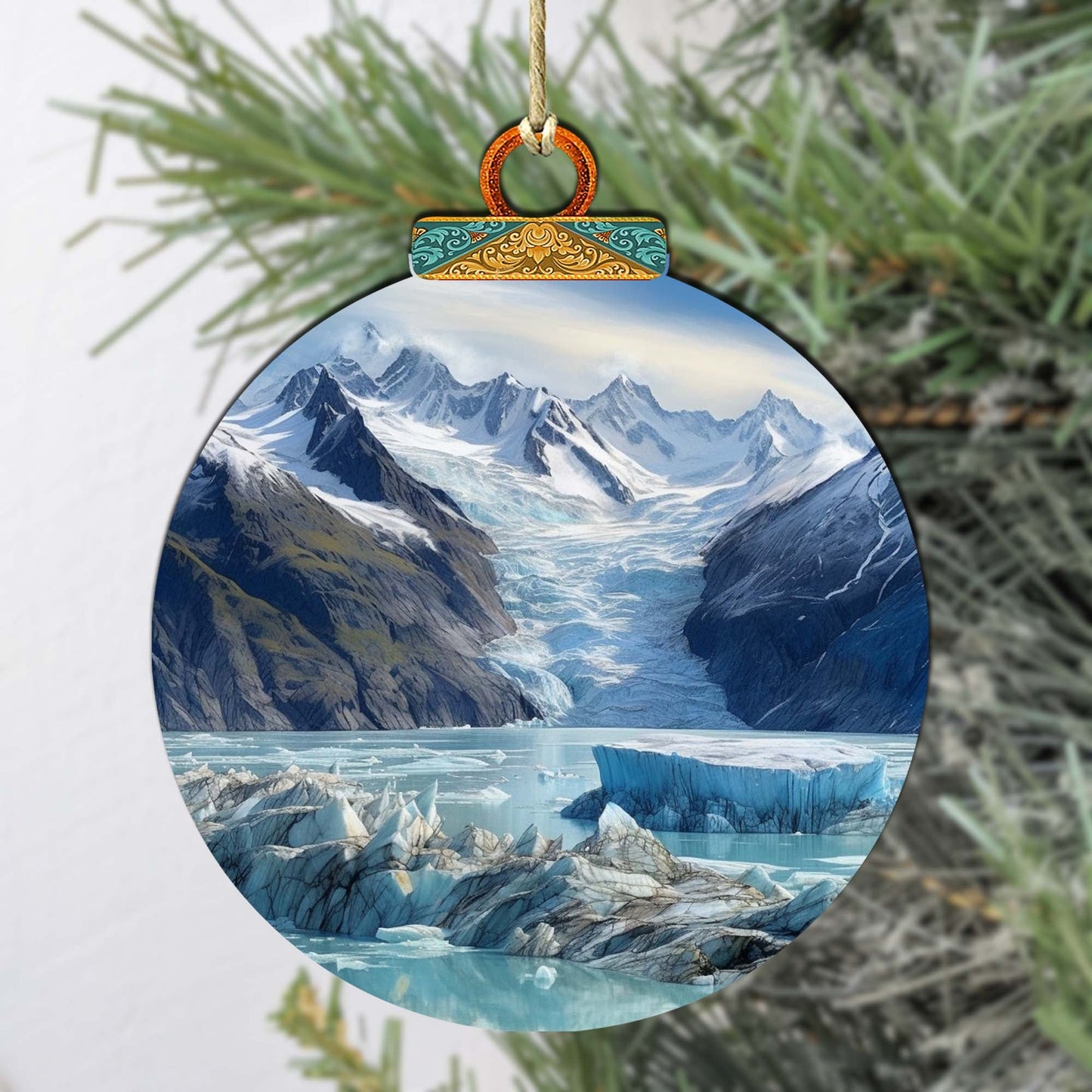 Beauty of Alaskan Wild Wooden Ornaments by G.Debrekht - Wildlife Holiday Décor - 870058-1