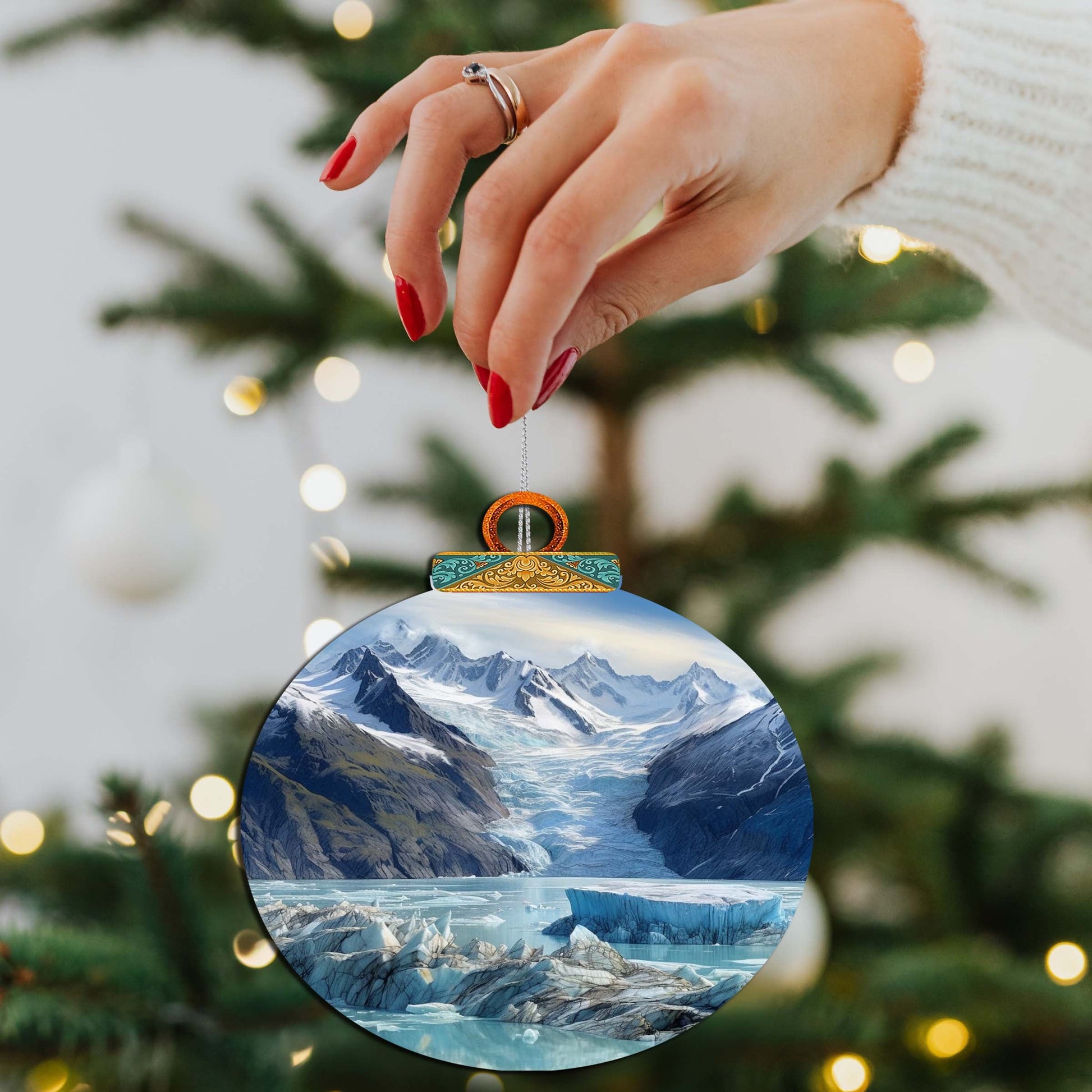 Beauty of Alaskan Wild Wooden Ornaments by G.Debrekht - Wildlife Holiday Décor - 870058-3