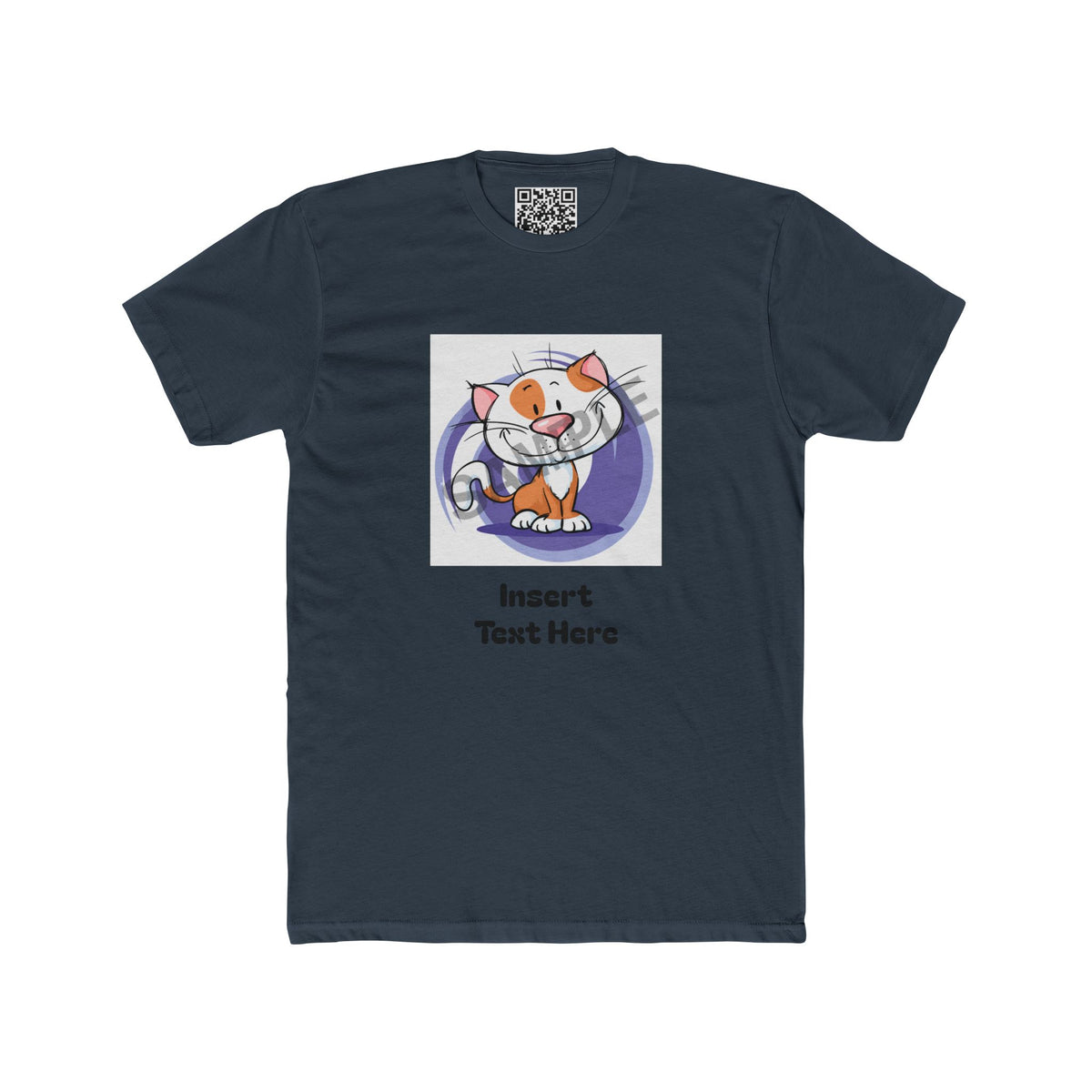 Customizable Unisex Cotton Crew Tee — Upload (1) Photo & (1) Text