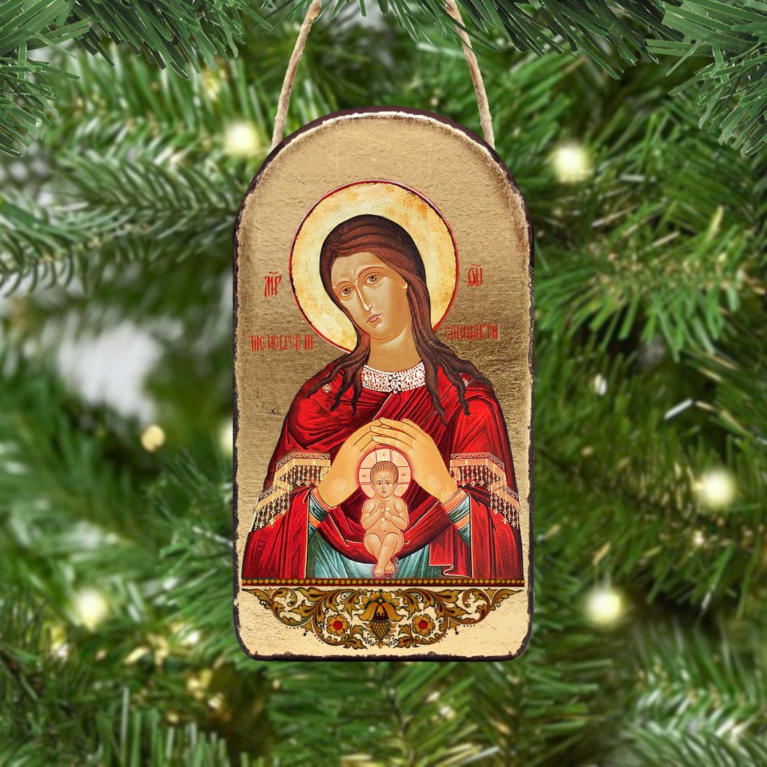 Blessed Virgin Mary Life-giving Religious Christian Sacred Icon Ornament - Inspirational Icon Decor - 87017-2