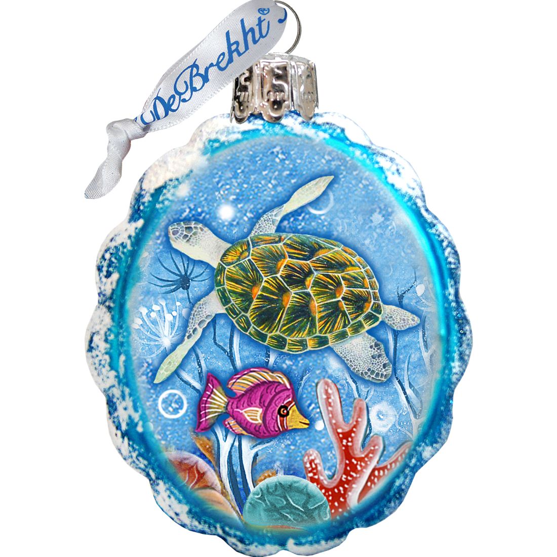 Under the Sea Mercury Glass Ornaments Set of 3 by G. DeBrekht - Coastal Holiday Decor - 770132S3-1