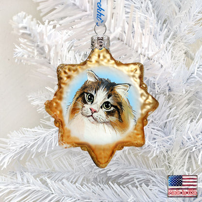 Kitty Cat Mercury Glass Ornament by G. DeBrekht - Pets Dog and Cats Decor - 774022-1