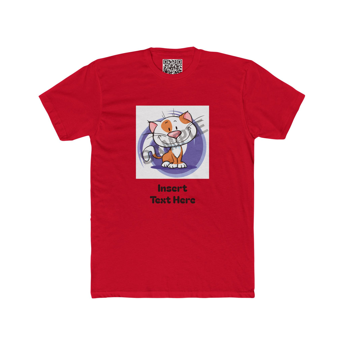 Customizable Unisex Cotton Crew Tee — Upload (1) Photo & (1) Text