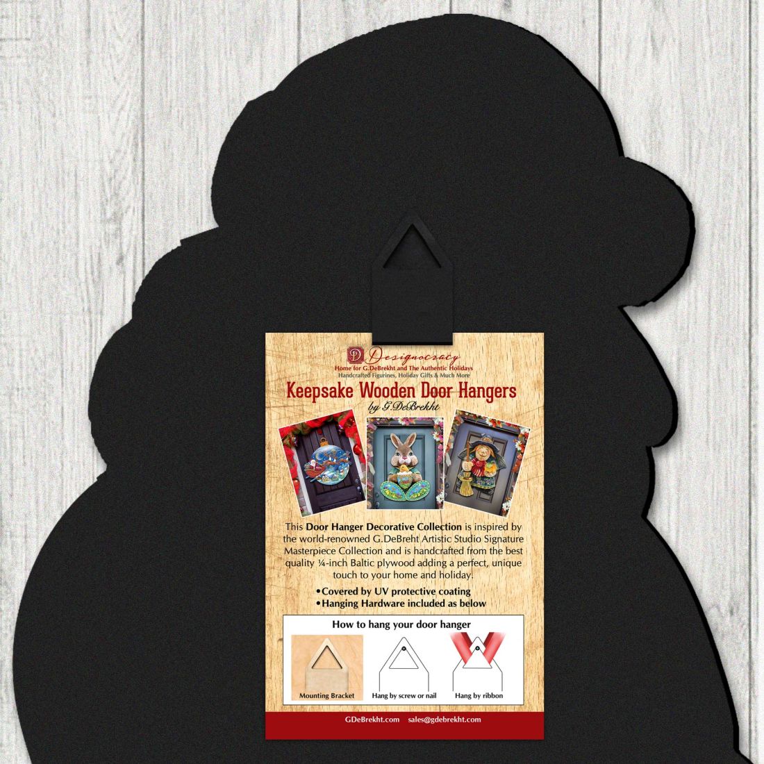 Dated Christmas Village Dated Door Decor by G. DeBrekht - Christmas Santa Snowman Decor - 8112182H-D-2