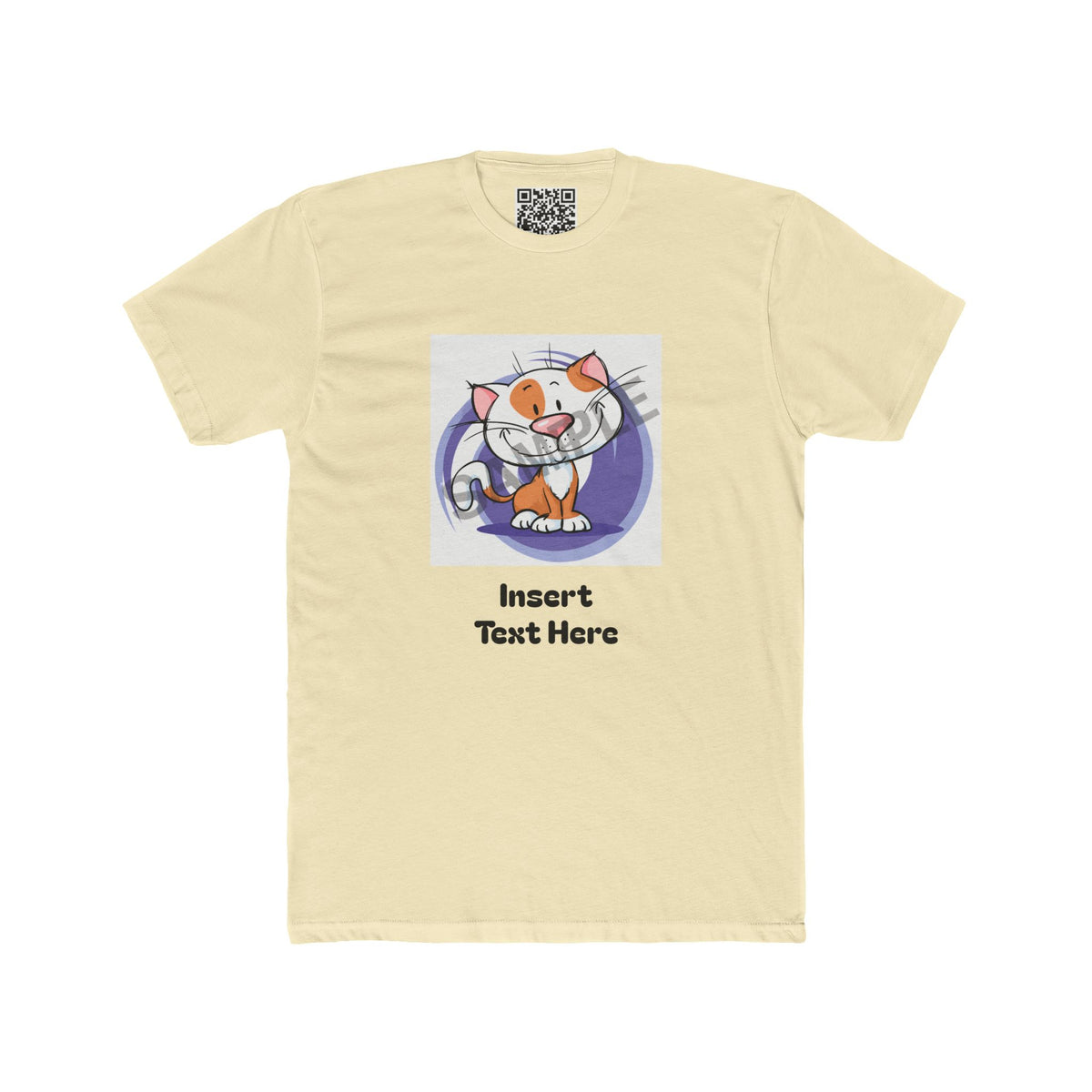 Customizable Unisex Cotton Crew Tee — Upload (1) Photo & (1) Text