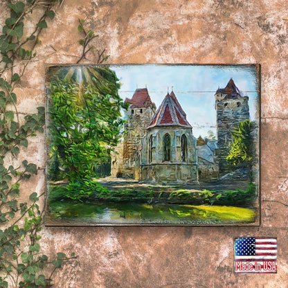 Aleeza Castle Art Wooden Wall Art by Nature Wonders - Nature Wildlife Decor - 95248B-1