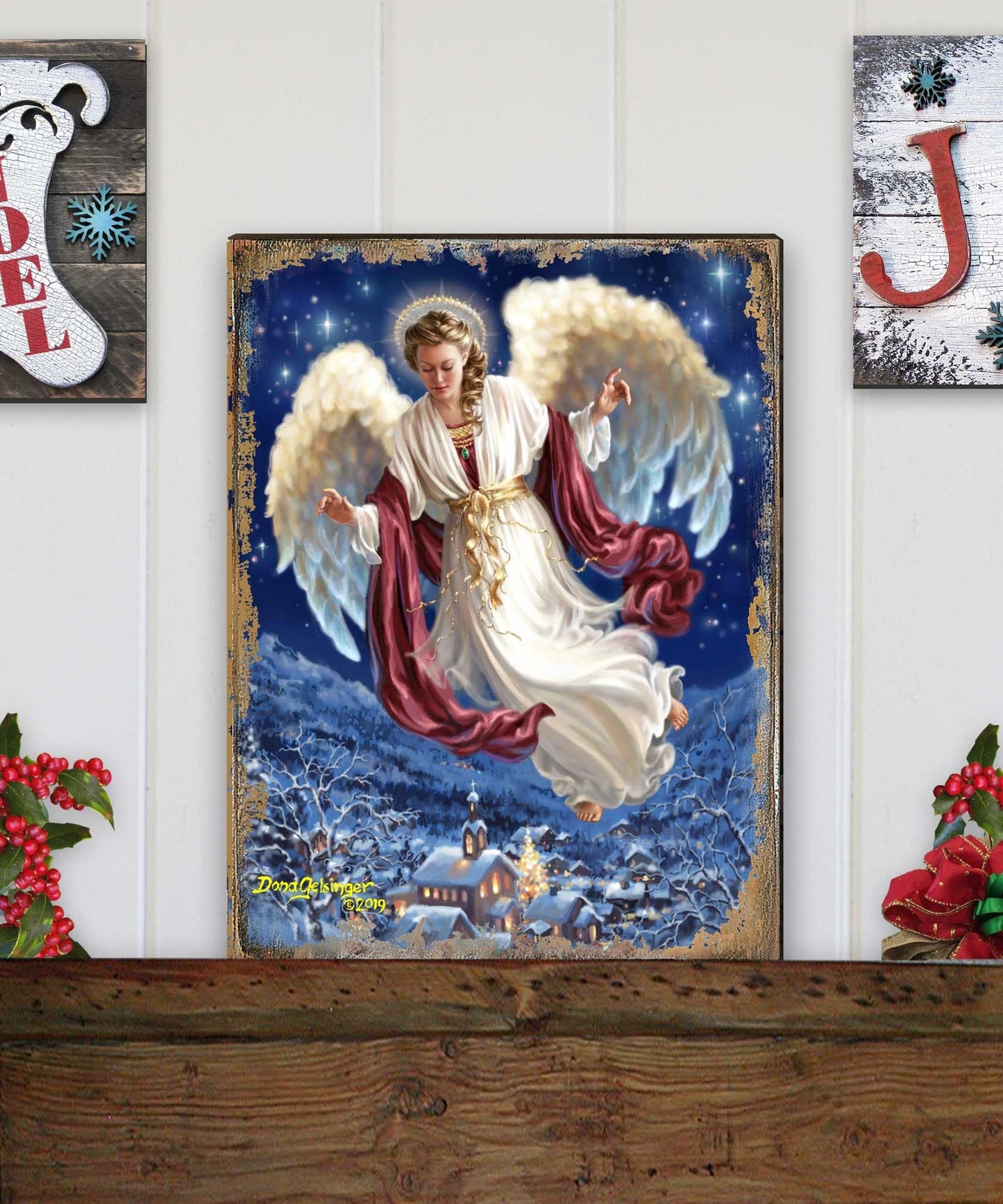 Piece on Earth Wooden Wall Art by D. Gelsinger - Nativity Holiday Décor - 95663B08-1
