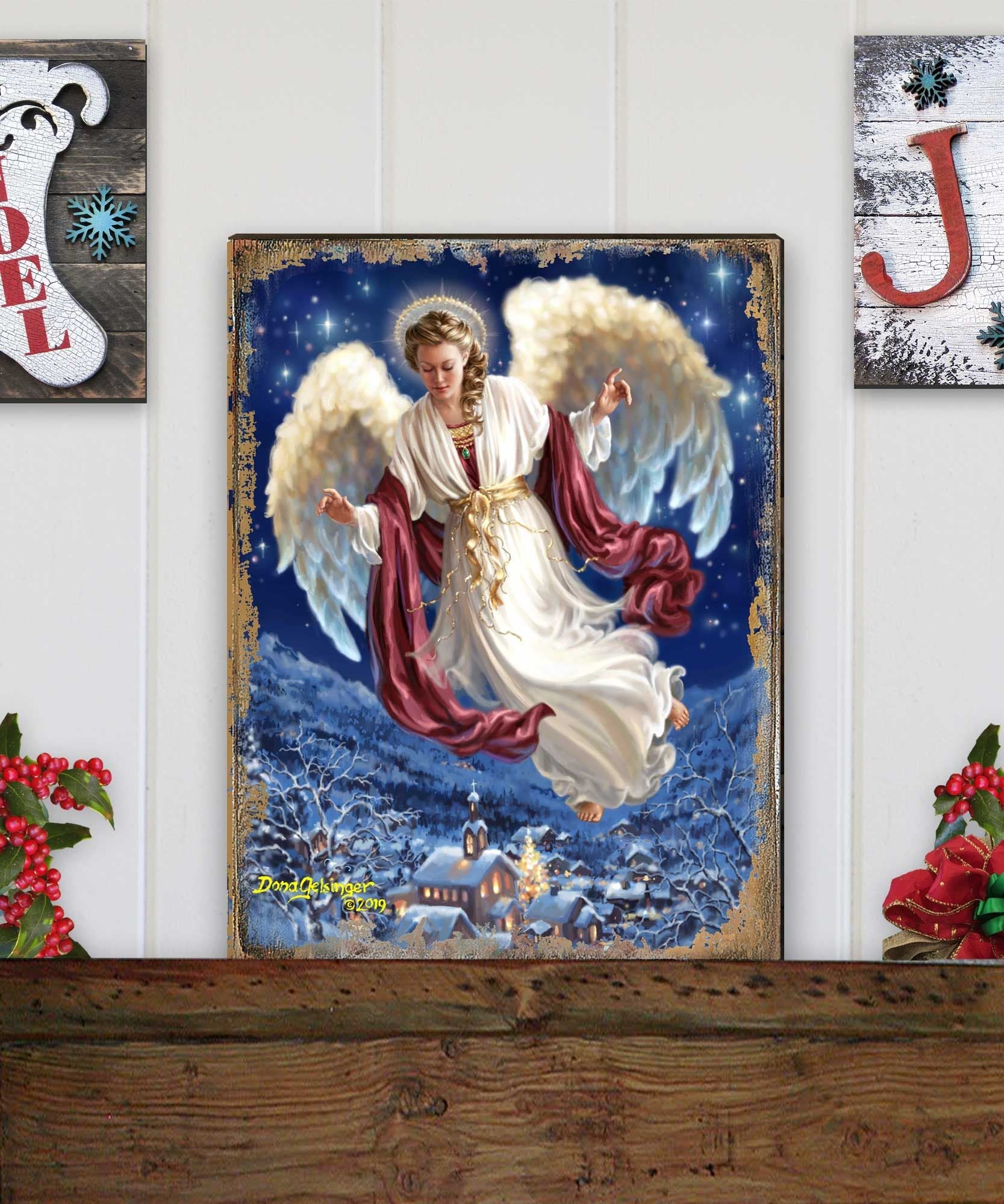 Piece on Earth Wooden Wall Art by D. Gelsinger - Nativity Holiday Décor - 95663B08-1