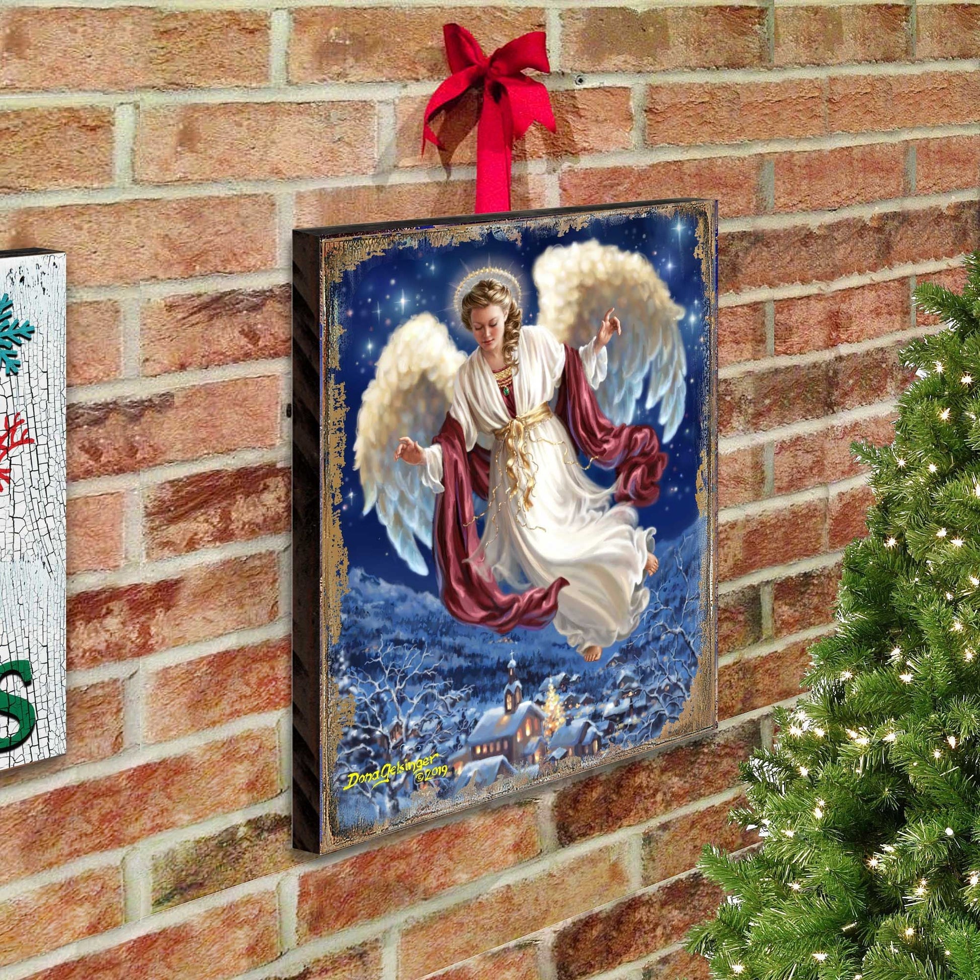 Piece on Earth Wooden Wall Art by D. Gelsinger - Nativity Holiday Décor - 95663B08-2