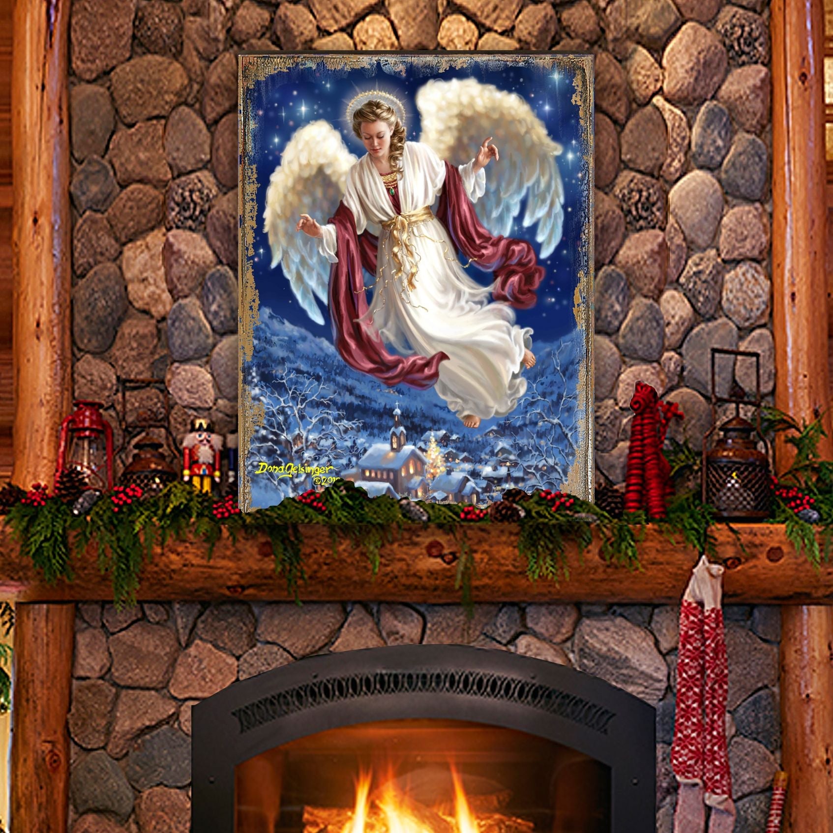 Piece on Earth Wooden Wall Art by D. Gelsinger - Nativity Holiday Décor - 95663B08-3