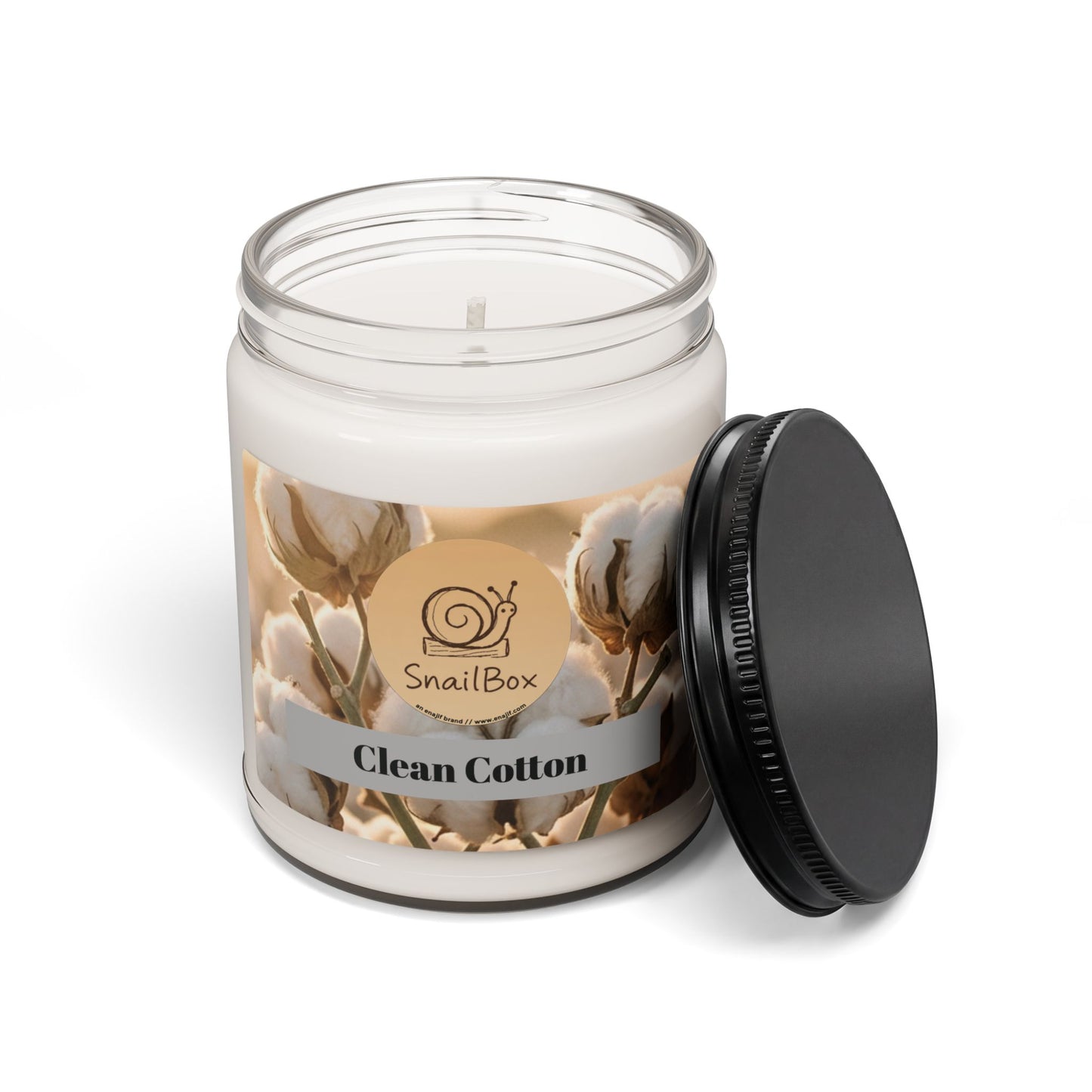 SnailBox Clean Cotton Soy Candle, 9oz