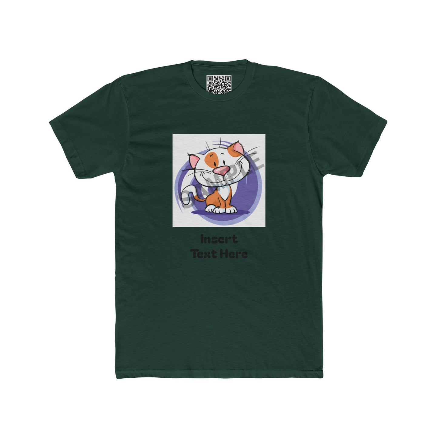 Customizable Unisex Cotton Crew Tee — Upload (1) Photo & (1) Text