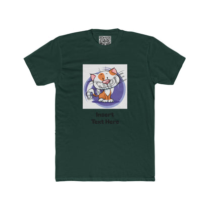 Customizable Unisex Cotton Crew Tee — Upload (1) Photo & (1) Text